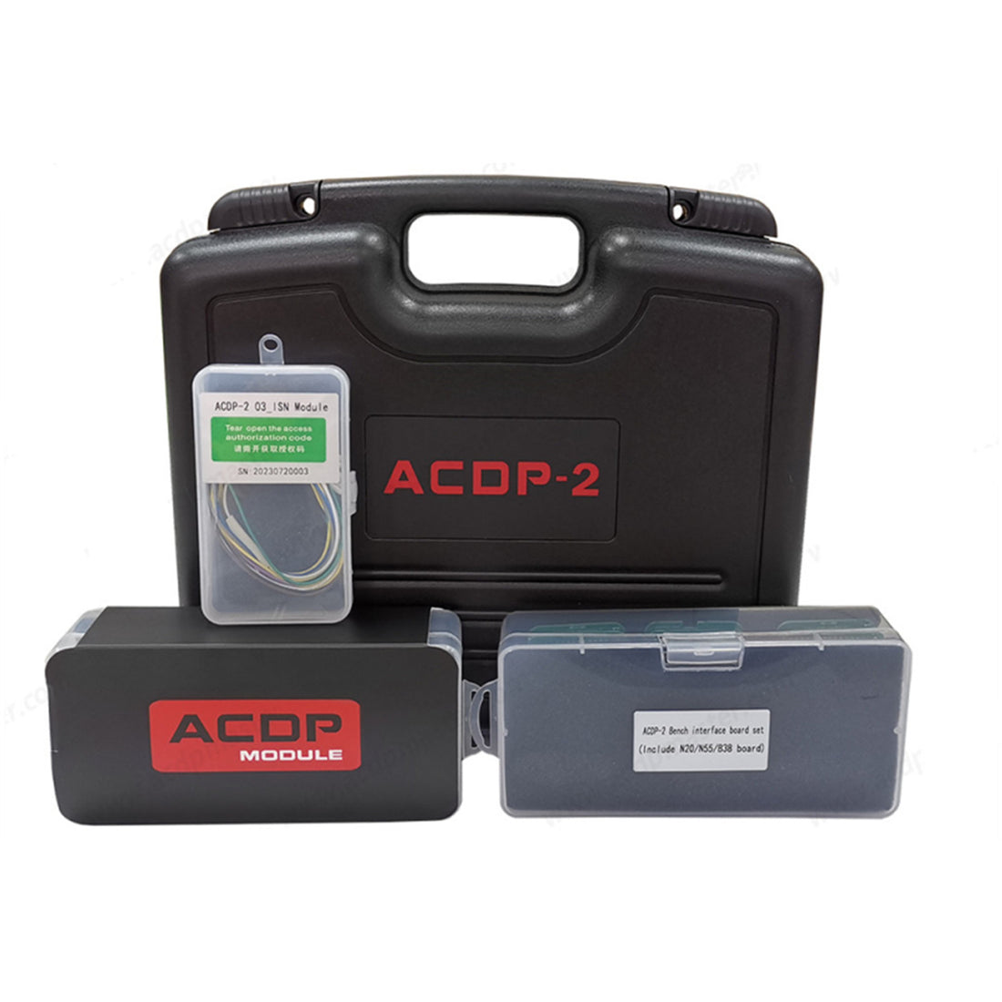 Yanhua Mini ACDP-2 BMW CAS Paketi Modül 1 CAS, Modül 3 ISN ve N20/N55/B38 Tezgah Arayüz Kartları ile