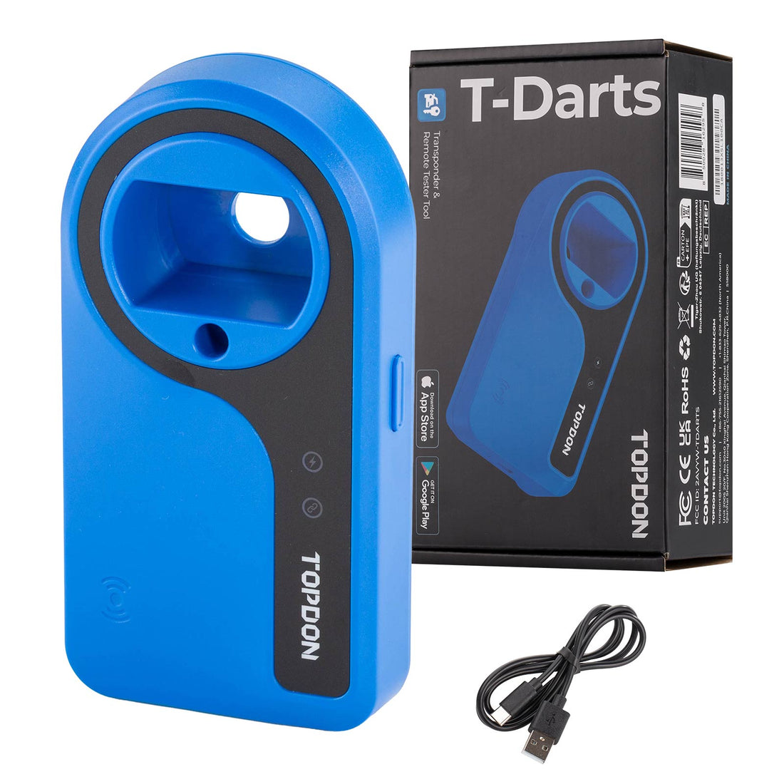 TOPDON T-Darts Anahtar Programlama RFID Çip Cihazı, 100+ Transponder Çipi Destekler, Bluetooth Bağlantısı, Doğrudan Telefon Bağlantısı, Frekans Tanımlama