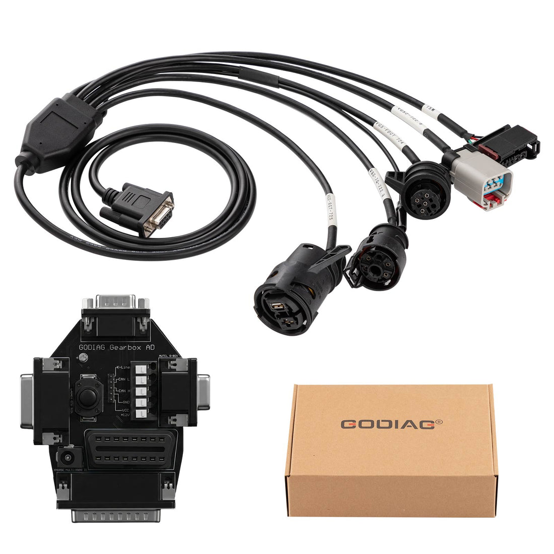 Câble ISM de boîte de vitesses GODIAG Set 5-en-1 pour Mercedes Benz VGS-FDCT 724/ VGS2-722.8/ VGS-7Gtronic-722.9/ VGS-9GT-725/ ISM