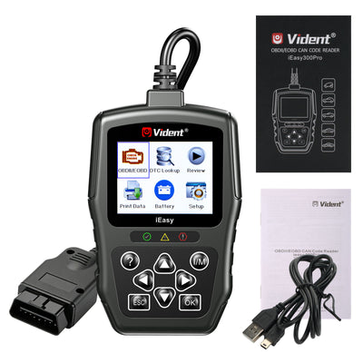 VIDENT iEasy300 Pro CAN OBDII/EOBD Code Reader With 100CM Long Diagnostic Cable, Lifetime FREE Software & Firmware Update