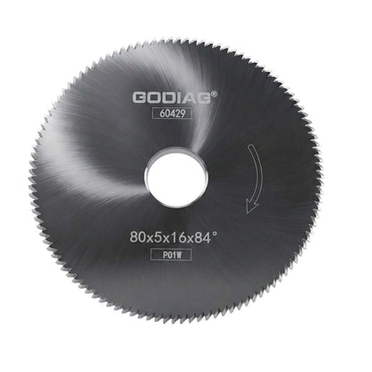 GODIAG P01W Angle Milling Cutter φ80x5xφ16x84° For Keyline Carat; JMA BERNA; VIENNA; SARATOGA Block A; Bravo; POKER; REKORD; SPEED; DUO, JZ-323