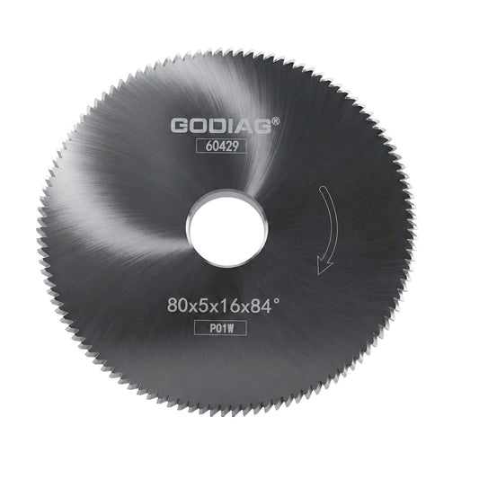 GODIAG P01W Angle Milling Cutter φ80x5xφ16x84° For Keyline Carat; JMA BERNA; VIENNA; SARATOGA Block A; Bravo; POKER; REKORD; SPEED; DUO, JZ-323