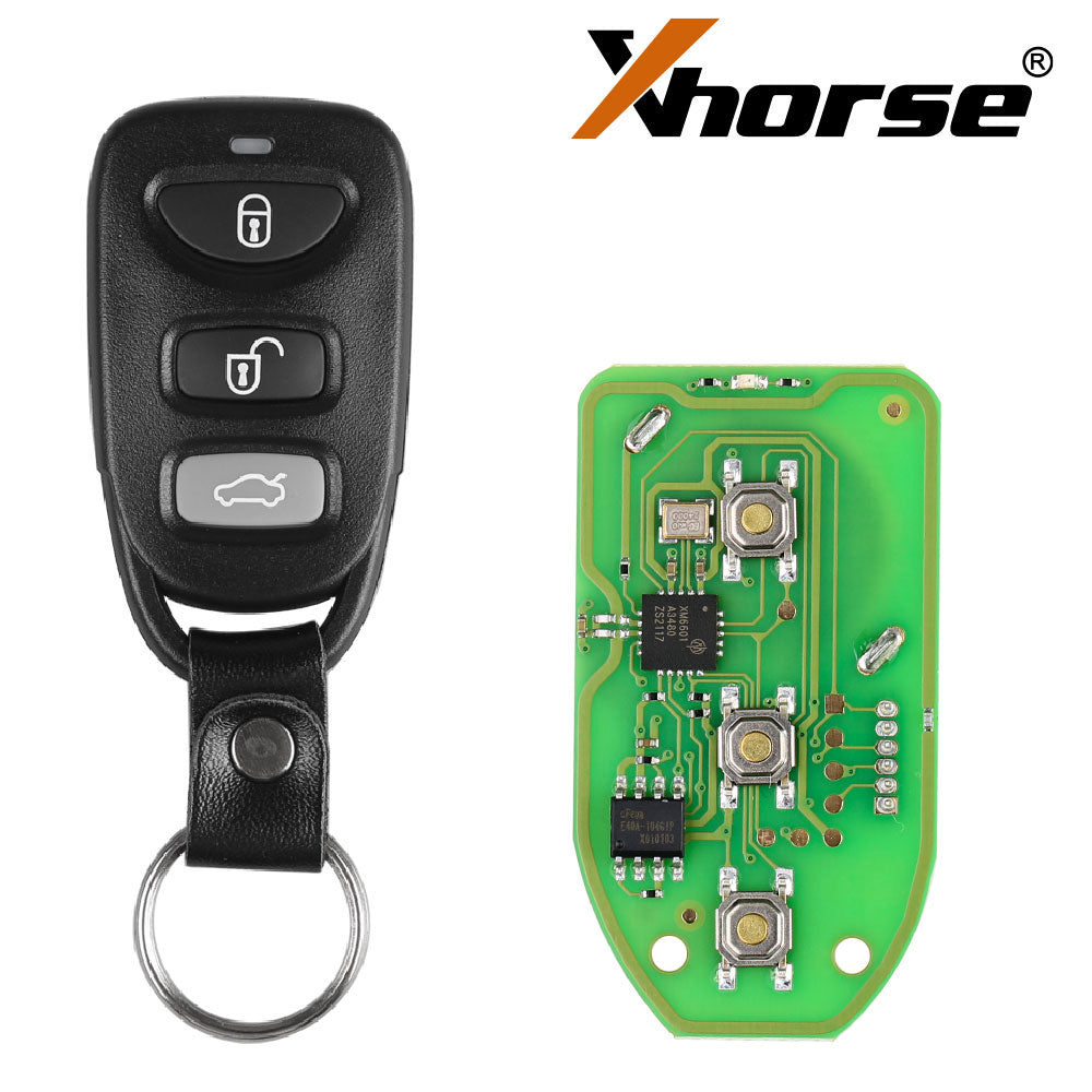 5個セット Xhorse XKHY00EN ヒュンダイスタイル汎用リモートキー ワイヤー 3ボタン