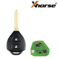 Xhorse XKTO05EN Toyota Wire Remote Key Flat 2 Buttons Triangle English Version 5pcs/lot