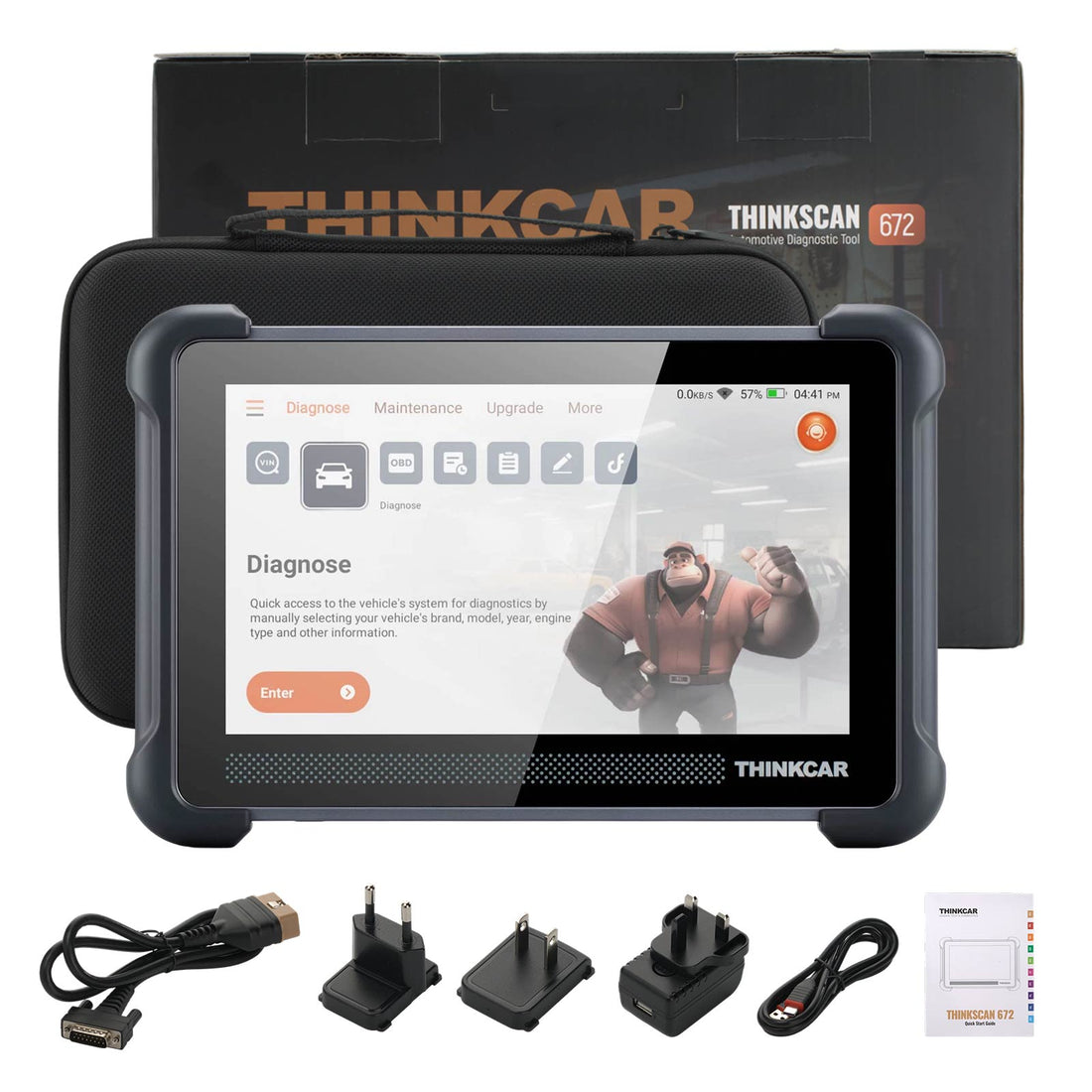 Scanner diagnostico THINKCAR THINKSCAN 672 con supporto per il protocollo CAN-FD, oltre 28 lingue, oltre 28 funzioni di ripristino e abbinamento delle chiavi IMMO