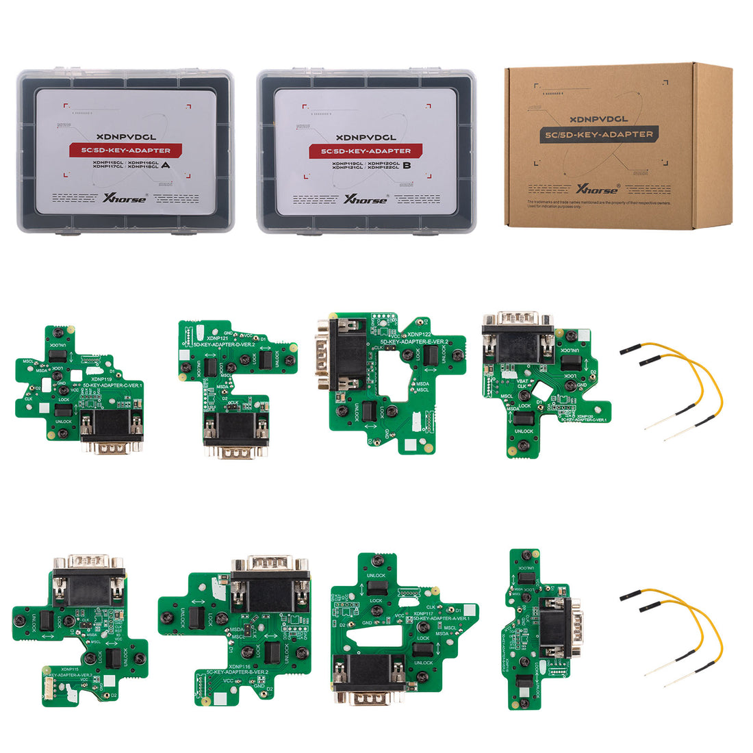 Xhorse XDNPVDGL MQB 5C/5D Spezieller Adaptersatz – Kompatibel mit Key Tool Plus und Multi-Prog