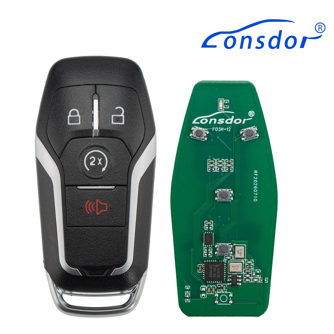 LONSDOR FO3H Series Smart Key FO3H-16 Supports ID46 ID49 High Frequency 902/868MHZ 4 Buttons for Ford