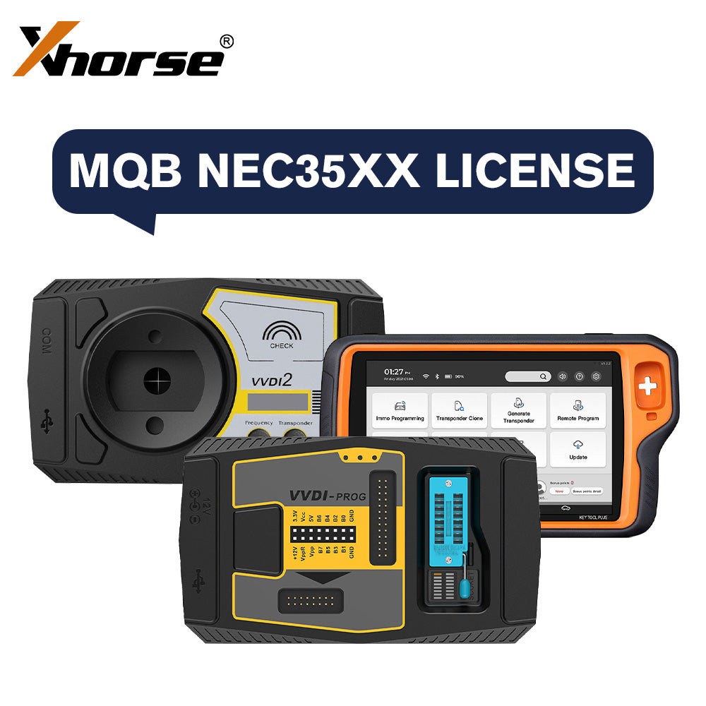Xhorse Volkswagen MQB Schlüssel hinzufügen & Alle Schlüssel verloren Lizenz – Kompatibel mit Key Tool Plus Pad, VVDI2 und VVDI Prog