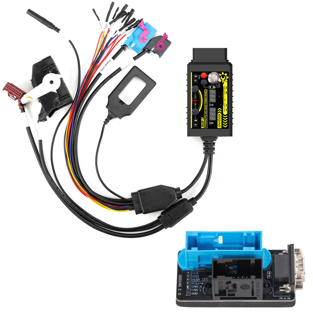 Piattaforma di test GODIAG GT115 + raccoglitore dati GODIAG MQB adattatore cambio ELV/TCM DSG