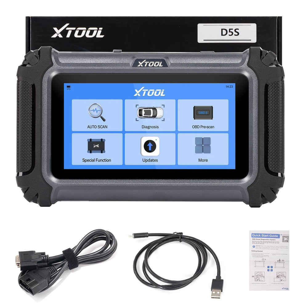 XTOOL D5S Vehicle Scanner with 16 Maintenance Services Supports Oil Light Reset, EPB, SAS, BMS Reset, Throttle, TPMS Reset, ABS,