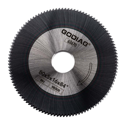 GODIAG P01 Angle Milling cutter φ80x5xφ16x84° For Keyline Carat; JMA BERNA; VIENNA; SARATOGA Block A; Bravo; POKER; REKORD; SPEED; DUO, JZ-323,
