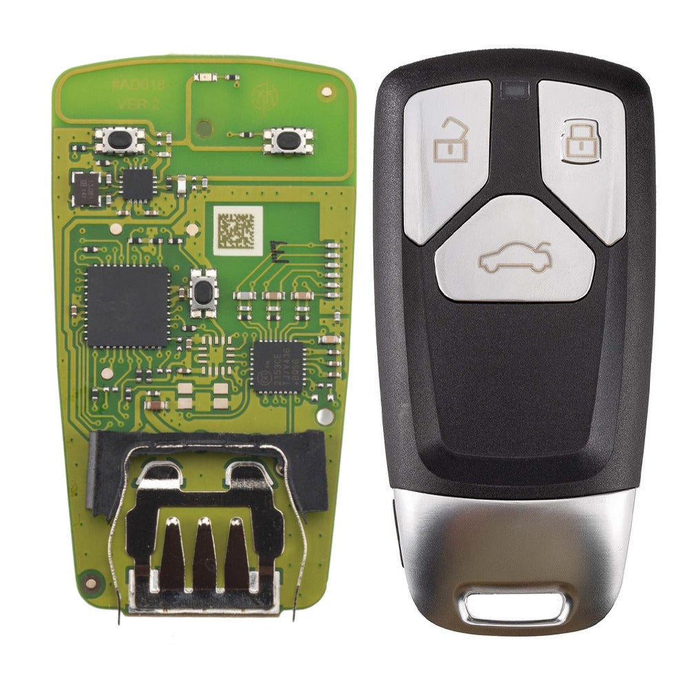 Xhorse XSMA4YEN MLB Remote Key A.D A4 Model PCB with 3-Button Key Shell – Compatible with MLB Tool, VVDI2, and Key Tool Plus