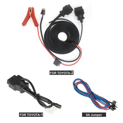 Kit de puente OBDSTAR 8A, para Toyota-1 + para Toyota-2 + puente 8A (3 cables)