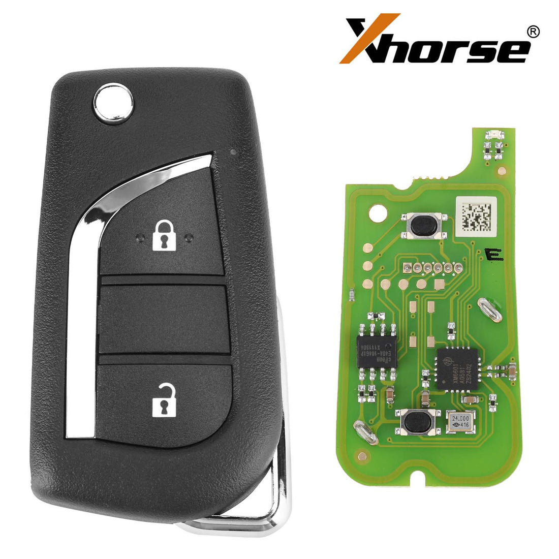Xhorse XKTO01EN Universal Remote Key Toyota 2 Buttons Compatible with VVDI Key Tool and VVDI2 English Version 5pcs per Lot