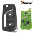Xhorse XKTO01EN Universal Remote Key Toyota 2 Buttons Compatible with VVDI Key Tool and VVDI2 English Version 5pcs per Lot