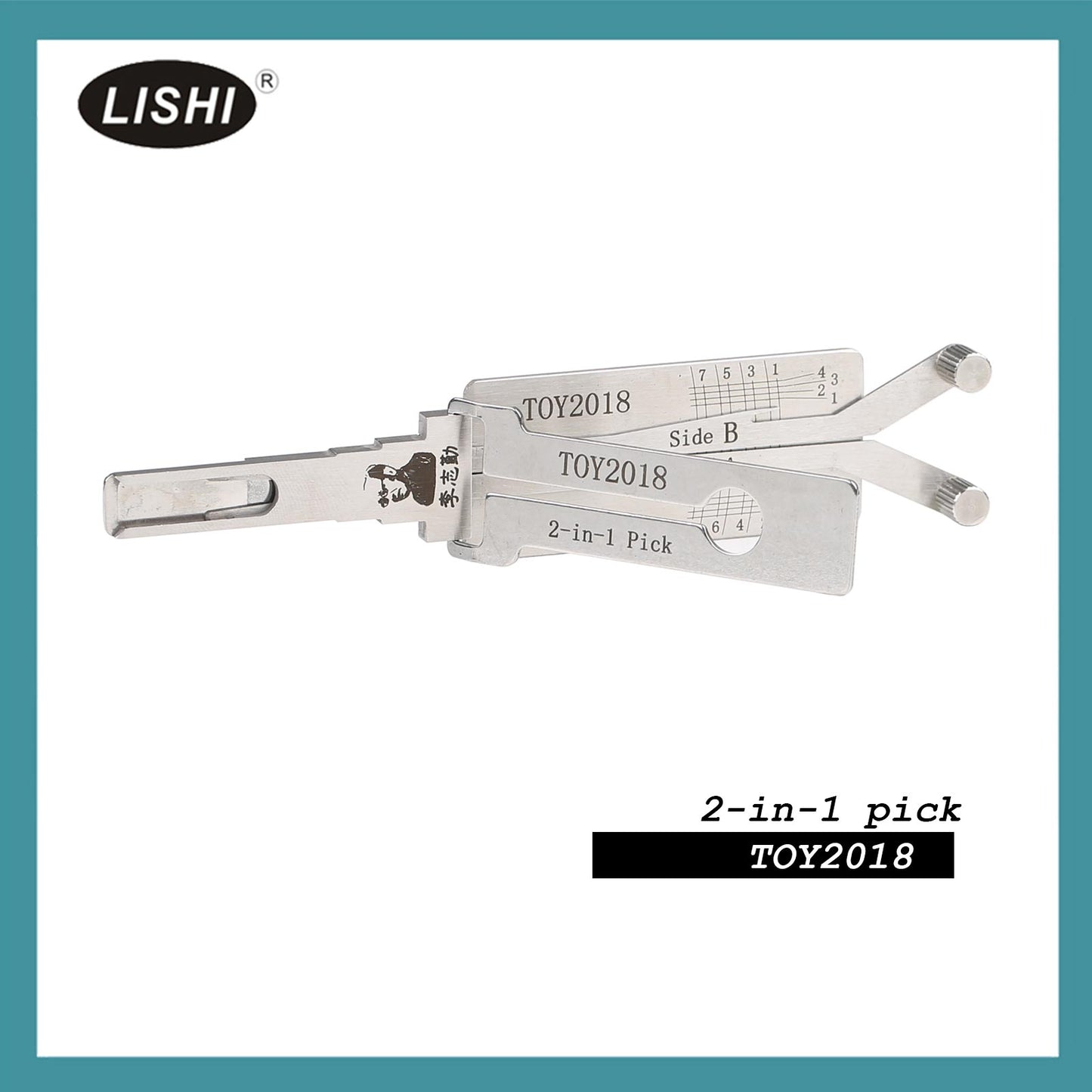 LISHI TOY2018 Vertical Milling 2018 Toyota Vertical Milling Thin Key 2-in-1 Tool
