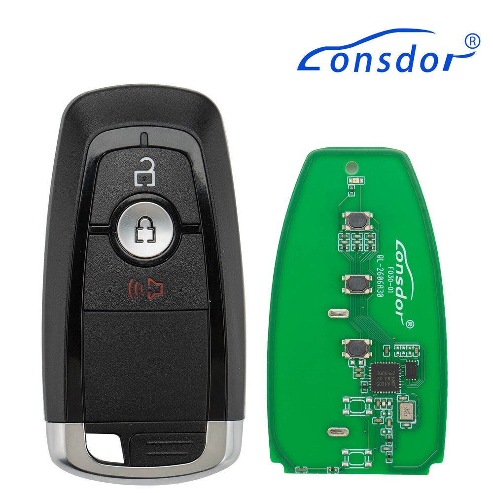 Kunci Pintar Seri FO30 LONSDOR FO30-03 Frekuensi Rendah 315/433 MHz 3 Tombol untuk Ford