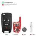 XHORSE XNBU21EN Second Generation Remote Key Buick Flip 4 Buttons English Version 5pcs/lot