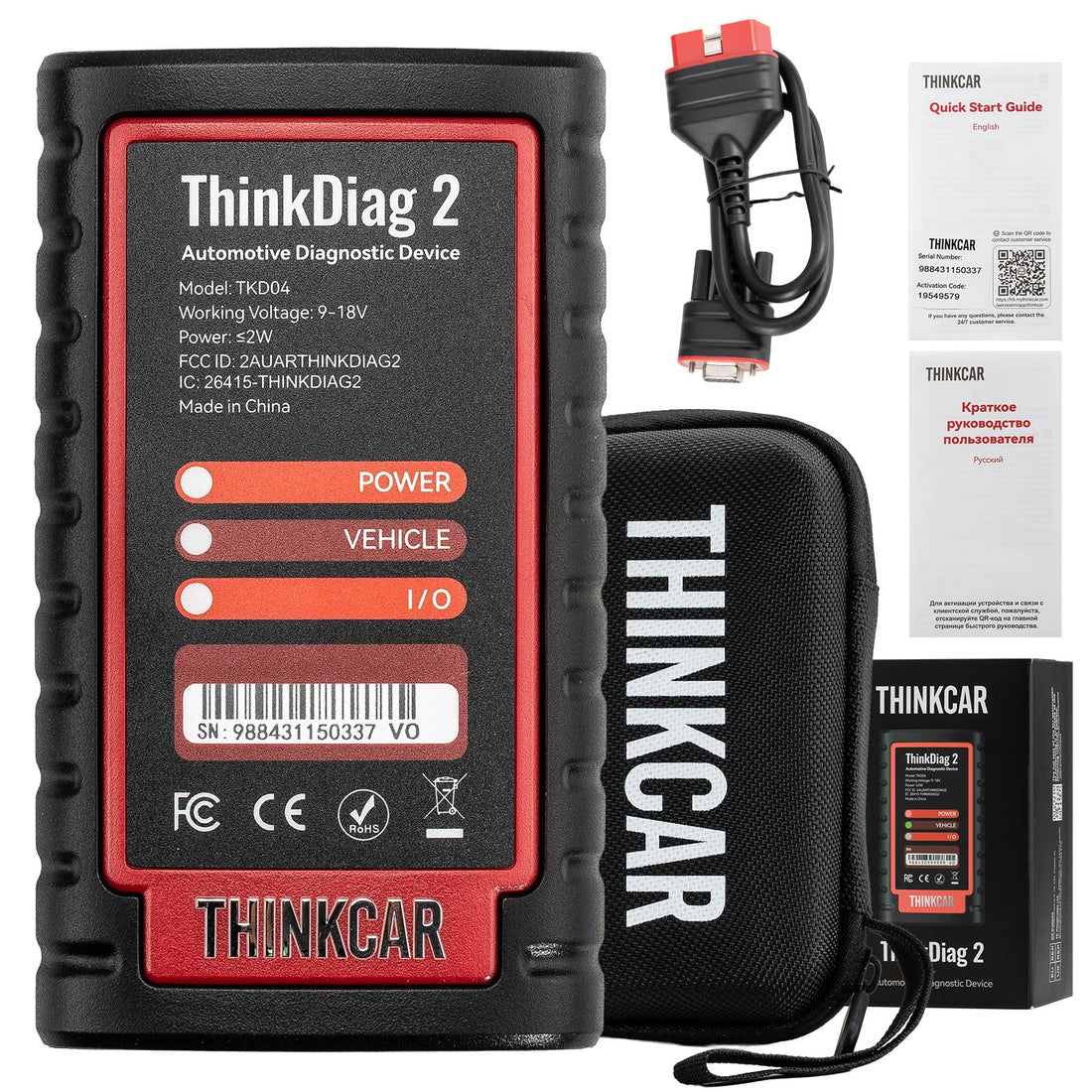 THINKCAR ThinkDiag 2 Thinkdiag2 모든 소프트웨어 1년 무료 업데이트, 진단 도구, CAN FD DoIP, ECU 코딩, 액티브 테스트, 15가지 리셋 기능 지원