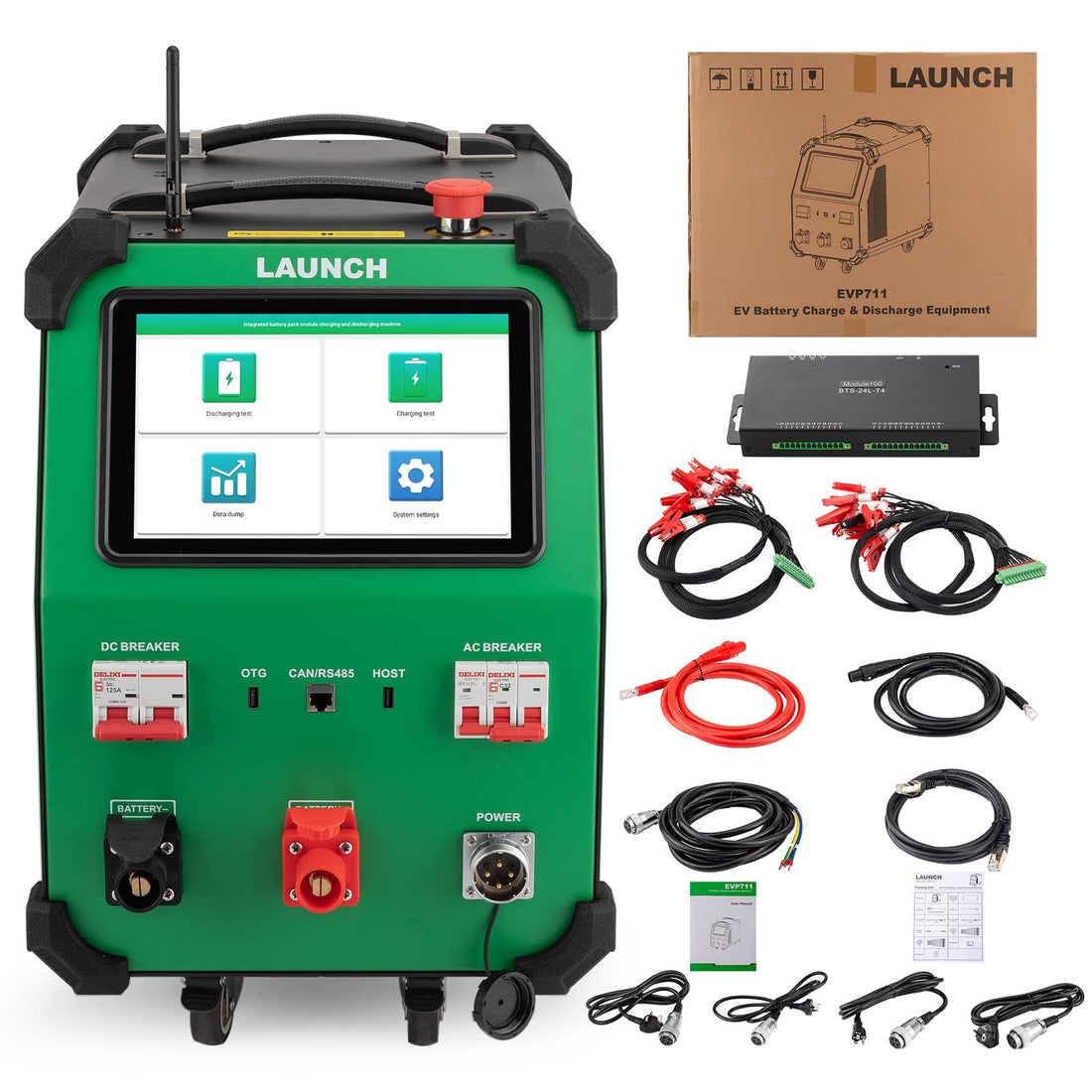 Perangkat Pengisian dan Pengosongan Modul Baterai Kendaraan Listrik LAUNCH EVP711