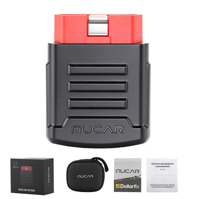 ماسح THINKCAR MUCAR BT200 OBD2 يدعم خدمتين لإعادة التعيين، وظائف OBD2 كاملة، بلوتوث لنظامي IOS وAndroid، ويدعم 12 لغة.