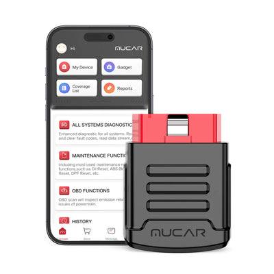 THINKCAR MUCAR BT200 OBD2 Scanner Supports 2 Reset Services, Full OBD2 Functions, IOS/Android Bluetooth, 12 Languages