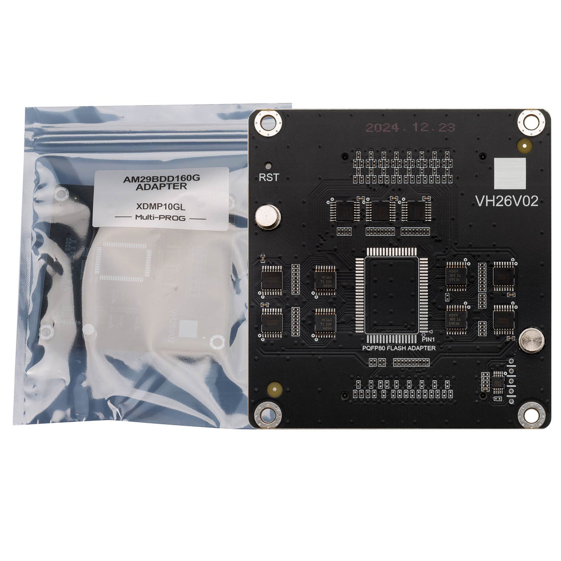 Der Xhorse XDMP10GL VH26 PQFP80 Adapter unterstützt AM29BDD160G und ist für die Verwendung mit dem Xhorse Multi Prog Programmer konzipiert.