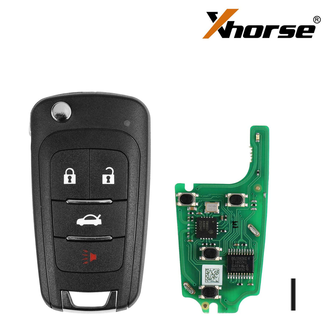 Xhorse XNBU01EN Kabelloser Klappschlüssel für Buick 4 Tasten Englische Version 5er-Pack