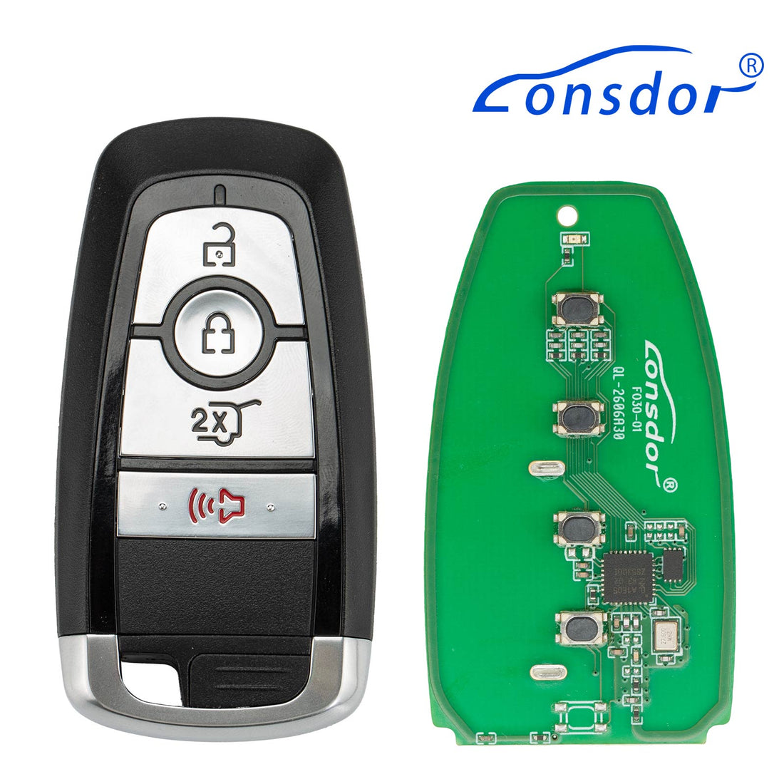LONSDOR FO30 Series Smart Key FO30-06 Low Frequency 315/433 MHz 4 Buttons for Ford