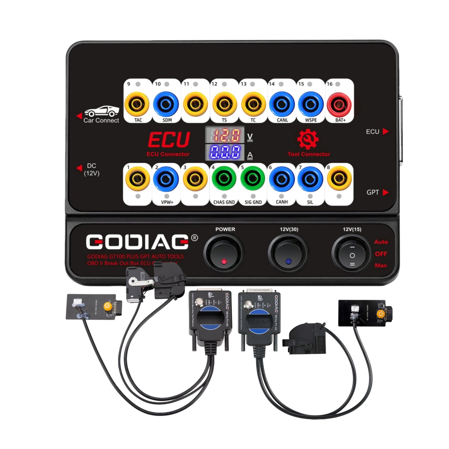 2026 GODIAG GT100 PLUS GPT AUTO TOOL with GODIAG BMW CAS1/CAS2 Mech-Key Test Platform and CAS2 CAS3 SER Semi Smart Test Platform