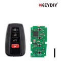 KEYDIY KD TB36-4 untuk Toyota dan Lexus, Kunci Remote Pintar Universal dengan 3+1 Tombol dan Transponder 8A