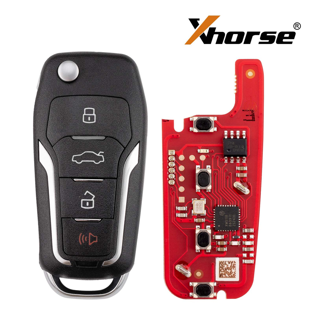 Xhorse XKFO21EN Ford Smart Key der 2. Generation mit 4 Tasten, universelle Fernbedienung, 5 Stück pro Set