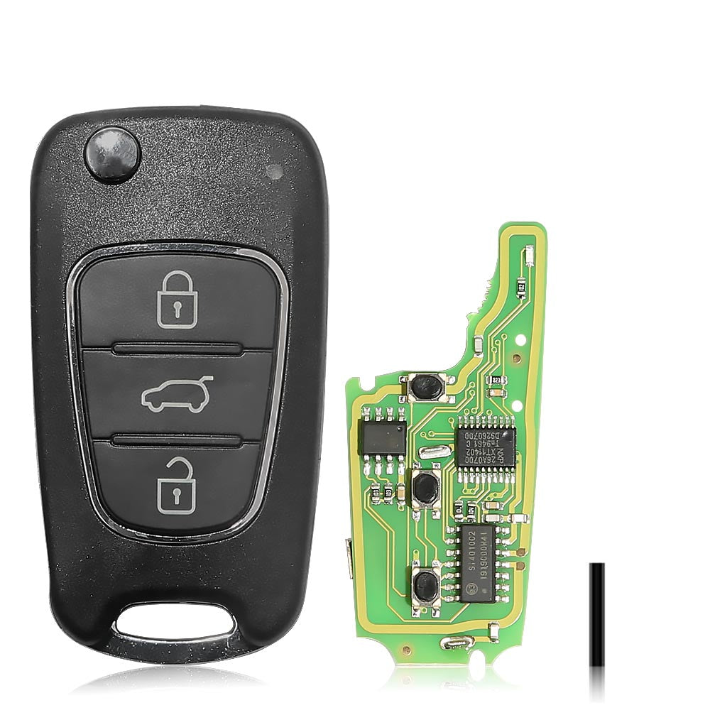 Xhorse XNHY02EN Hyundai Klapp-Funkschlüssel 3 Tasten Englische Version 5 Stück pro Set