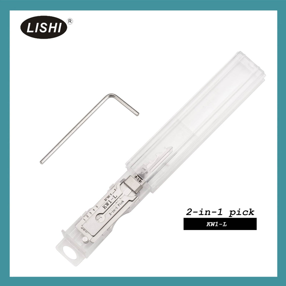 LISHI KW1-L Civilian Tool (Reverse Handing) 2-in-1 Pick & Decoder for 5-Pin Kwikset Keyway