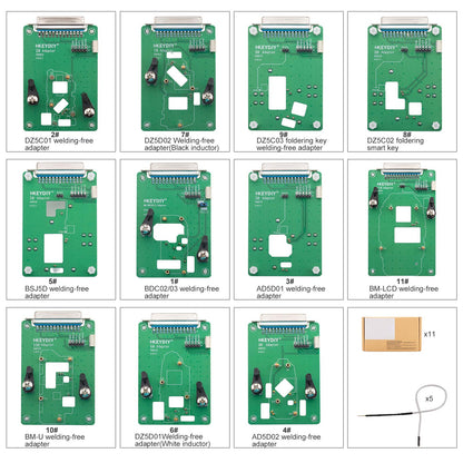 Keydiy BMW BDC2 BDC3 BCP VAG MQB49 5C 5D Clamp Adapter Solder Free Circuit Board 11 Pieces work with KD-X4 and KD-MAX