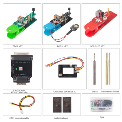 GODIAG BCP U SCHLÜSSEL BDC2 BDC3 14-in-1 Adapter-Kit für 5C/ 5D Verschlüsselte Schlüsselprogrammierung & Anpassung Unterstützt KEY TOOL PLUS/IM608/KD-MAX/KYDZ Tablets