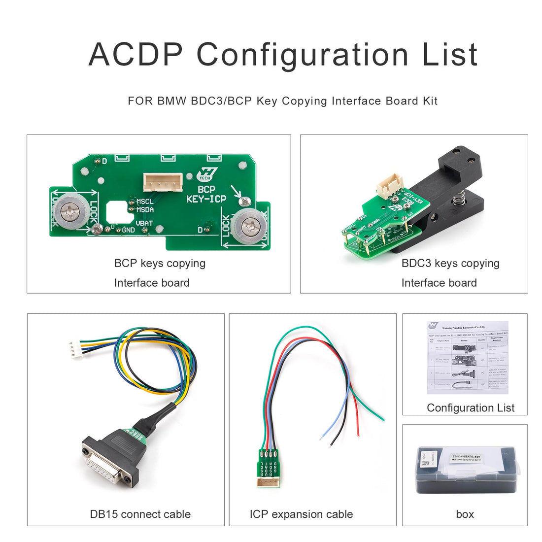 Новая интерфейсная плата Yanhua ACDP-2 BDC3 BCP для модуля BMW BDC2 IMMO, совместимая с модулем 38  