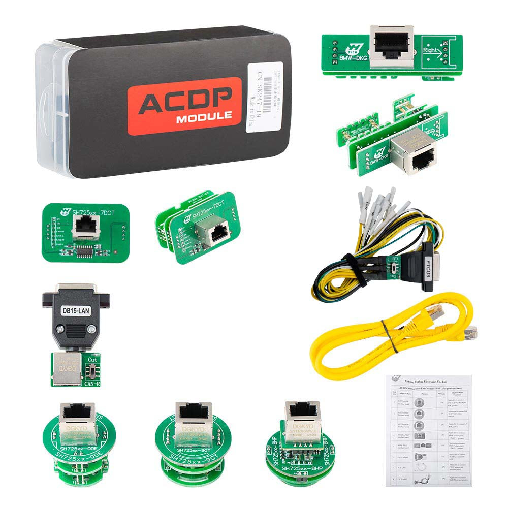 YANHUA ACDP Module 19 SH725XX Gearbox Clone No Soldering Supports Audi Jeep ZF 8HP DQ380 DQ381 DQ500 9GT 7DCT TEMIC DKG