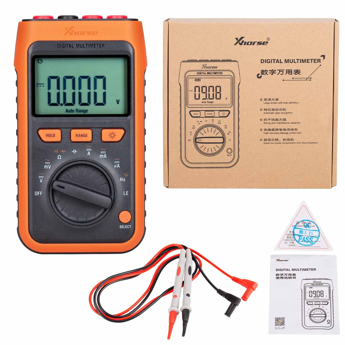 Xhorse Digital Multimeter Large Screen with High Definition High-accuracy Leakage Current Test