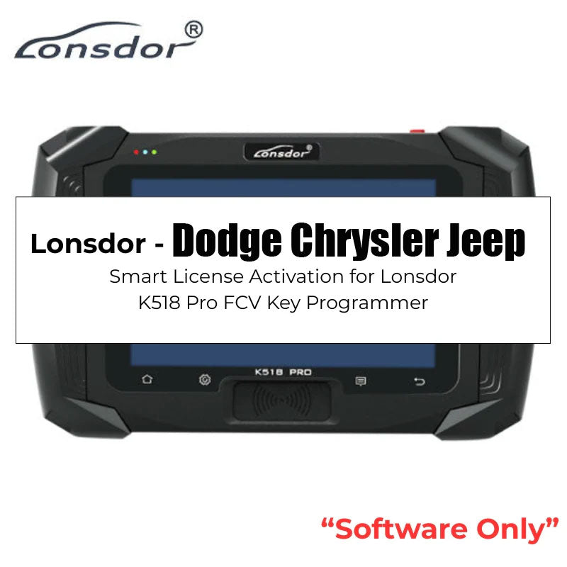 Aktivasi Lisensi Dodge / Chrysler / Jeep untuk Pemrogram Kunci FCV Lonsdor K518 Pro