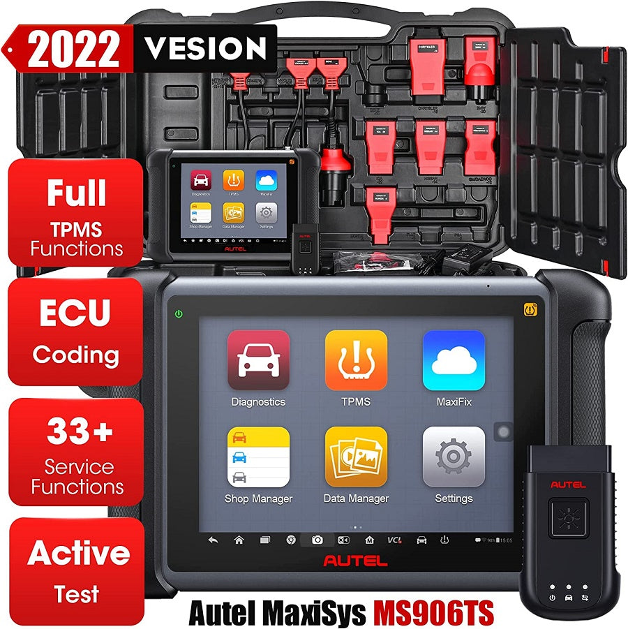 Newest Autel MaxiSYS MS906TS OBD2 Bi-Directional Diagnostic Scanner with TPMS Functions ECU Coding, 33+ Services