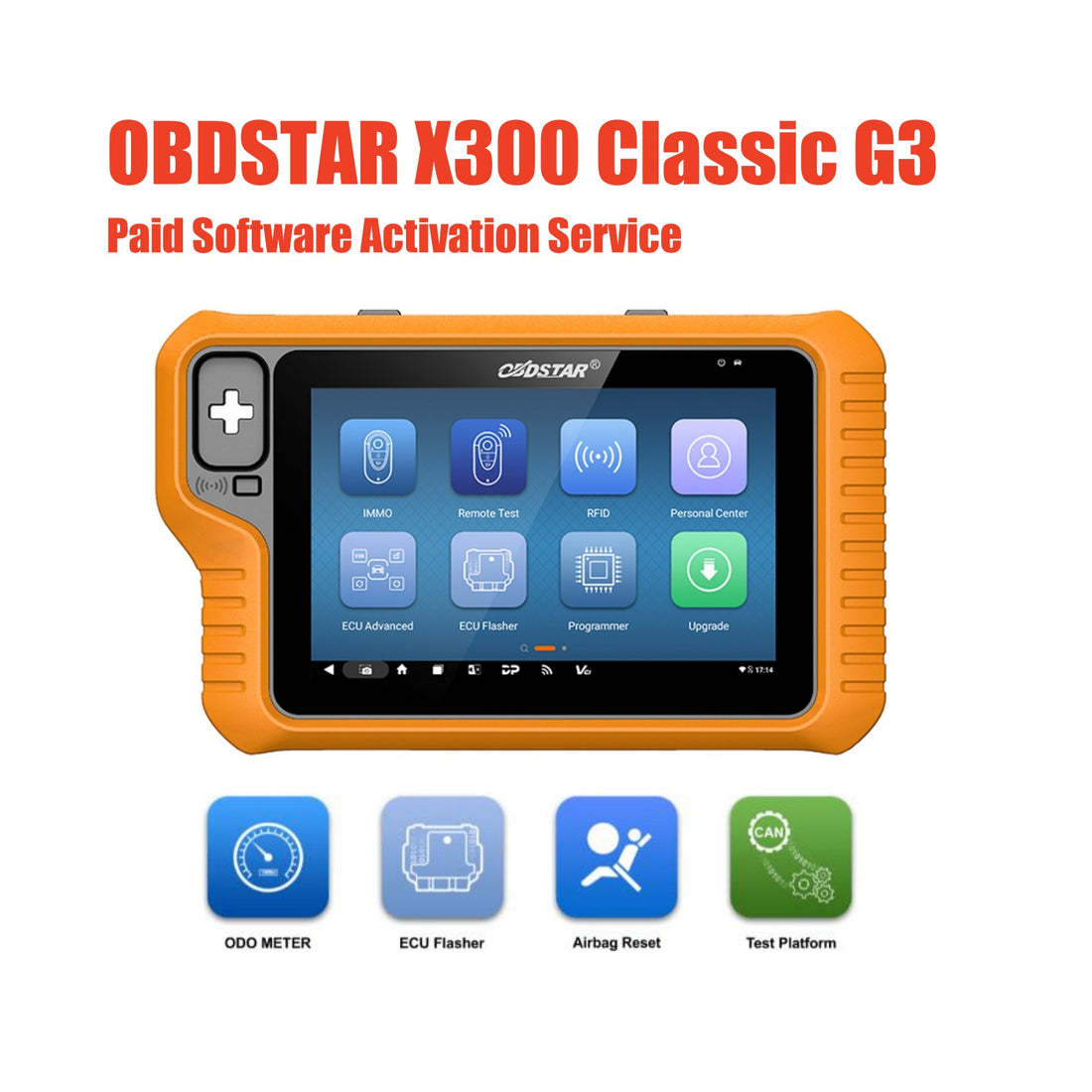Airbag, Odometer and ECU TCU Cloning License for OBDSTAR X300 Classic G3+Test Platform License