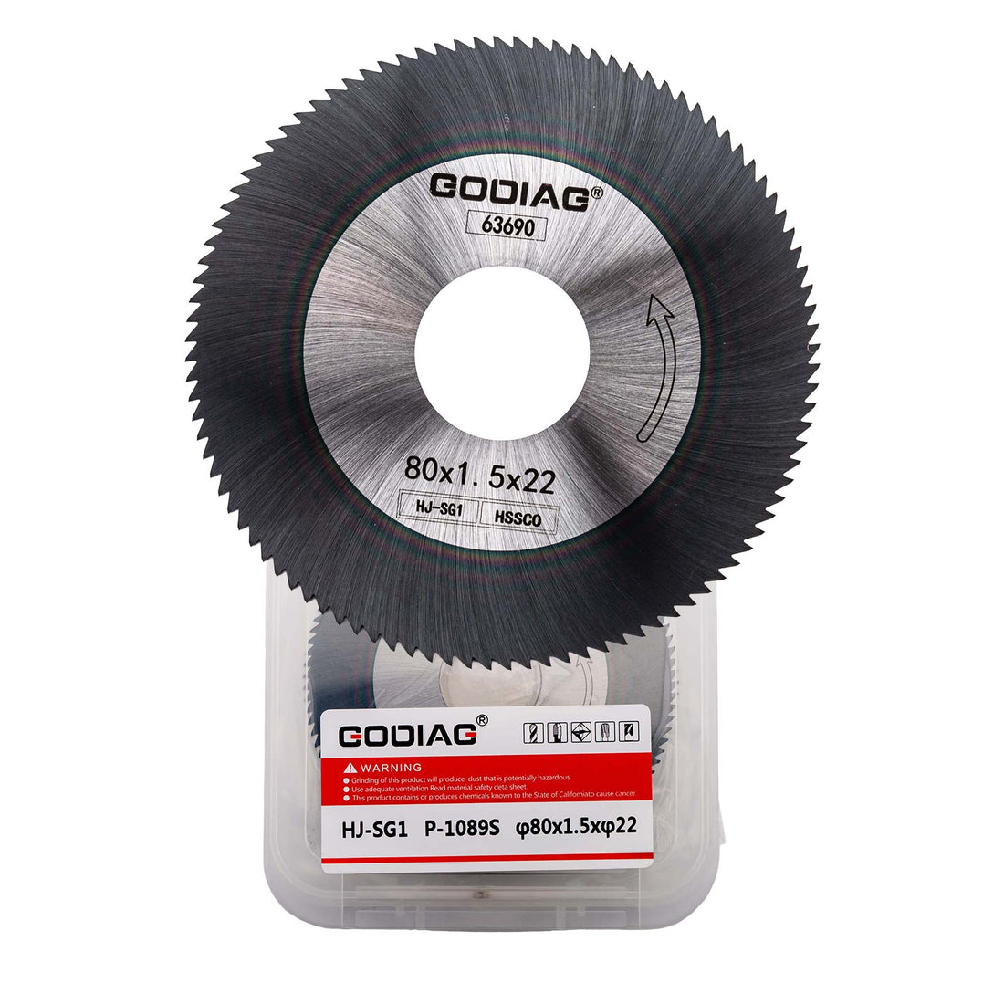 GODIAG HJ-SG1 قاطع طحن جانبي φ80x1.5xφ22 لـ SILCA DUO، OPERA III؛ OPERA IV؛ TARG 2000، TECH3؛ TECHNICA، ماكينة PRIMA LASER