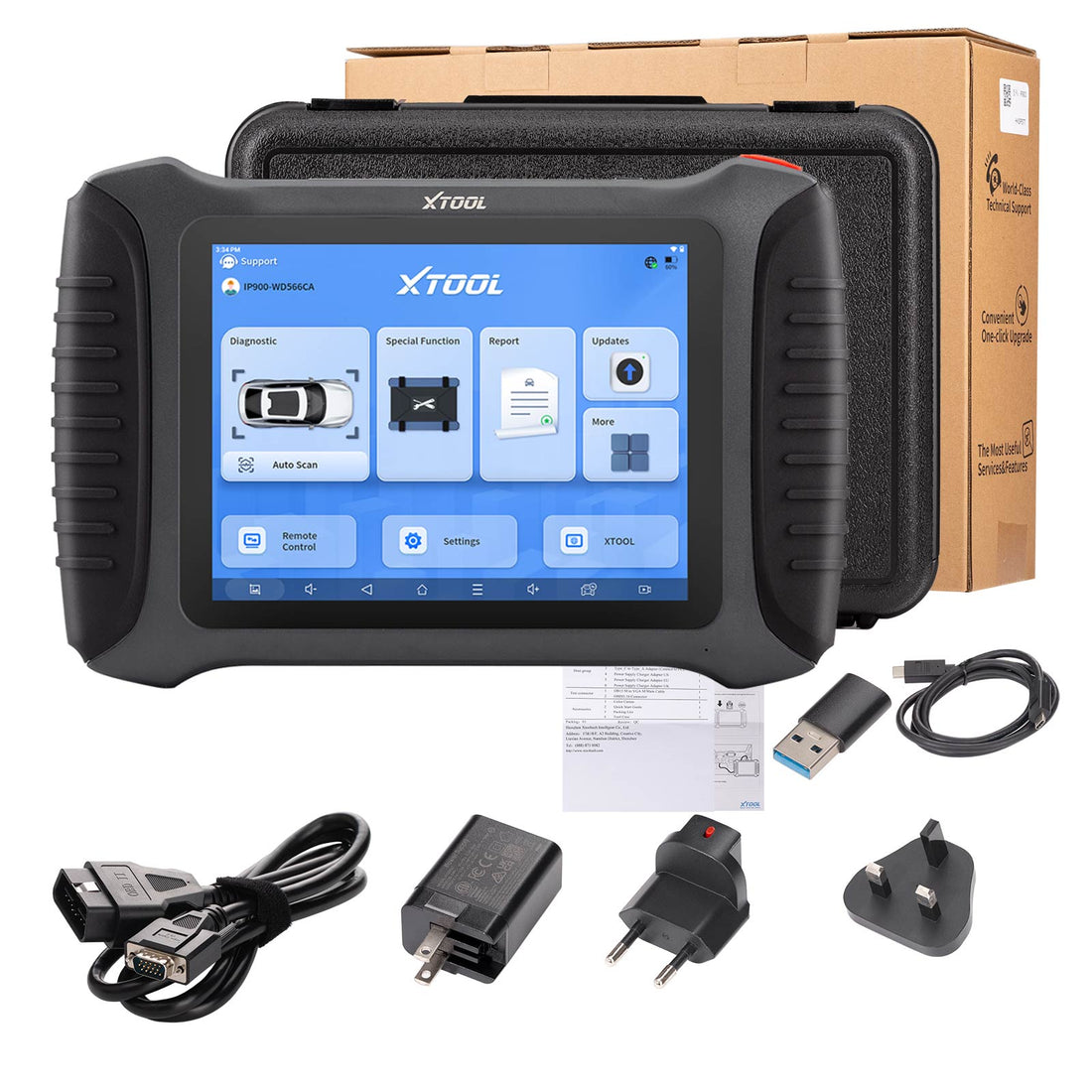 XTOOL IP900 OE-Level Vollsystem-Diagnose mit ECU-Codierung, DOIP / CANFD-Protokoll und FCA AutoAuth-Unterstützung