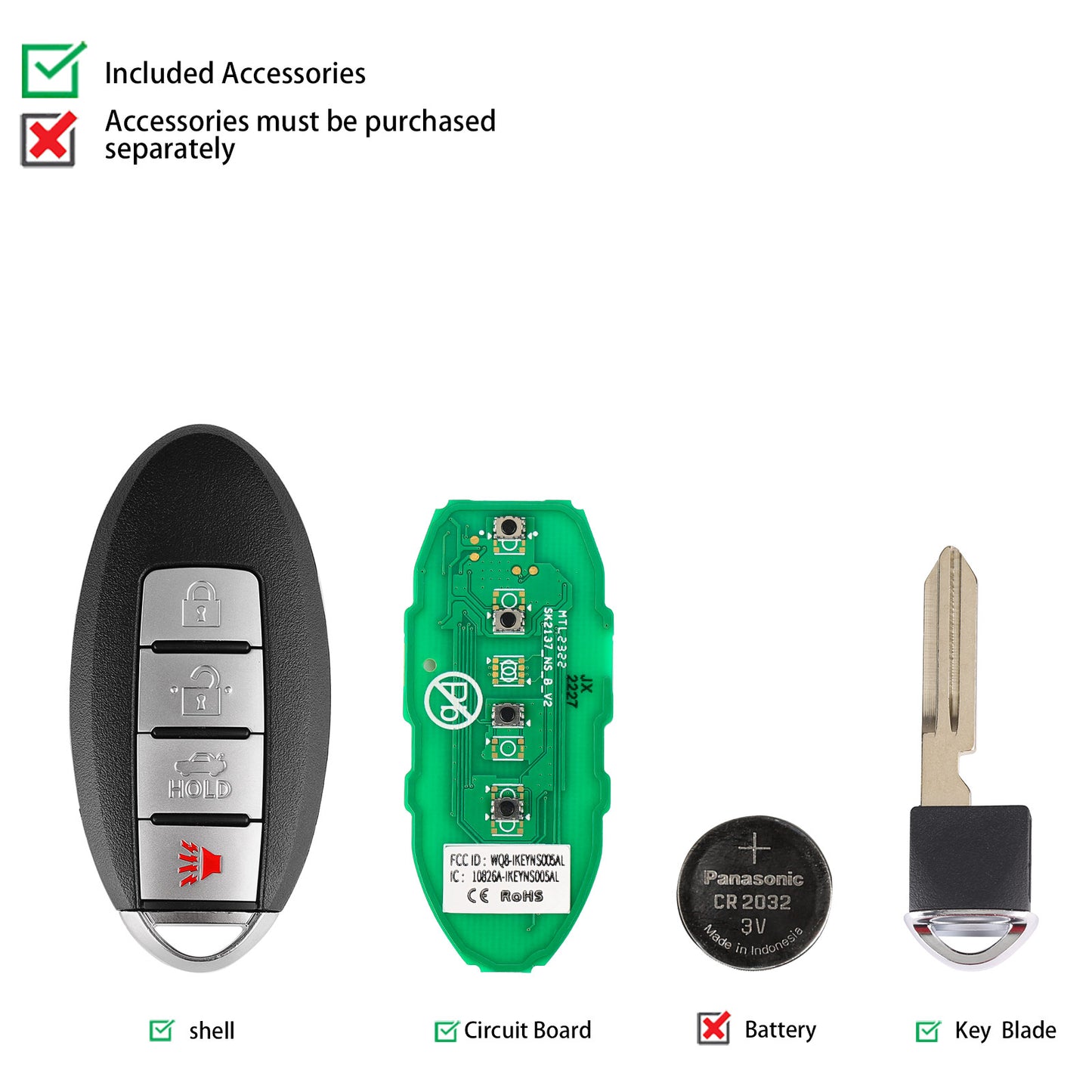 AUTEL IKEYNS004AL Nissan, 4 Buttons Smart Universal Key