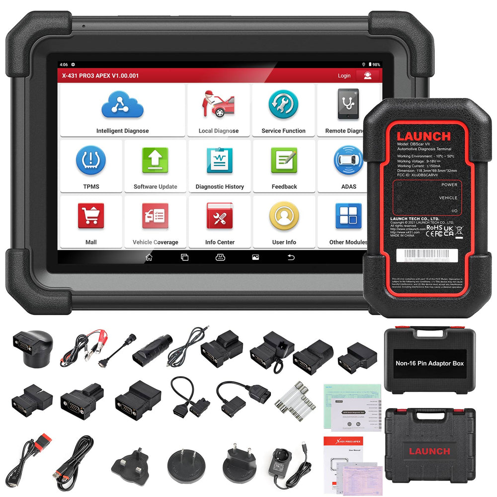 New LAUNCH X-431 PRO3 APEX Automotive Diagnostic Tools 37 Special Functions Fast and Accurate Diagnoses TPMS Function