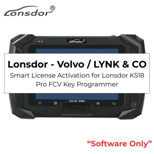 Volvo / LYNK & CO License Activation for Lonsdor K518 Pro FCV Key Programmer