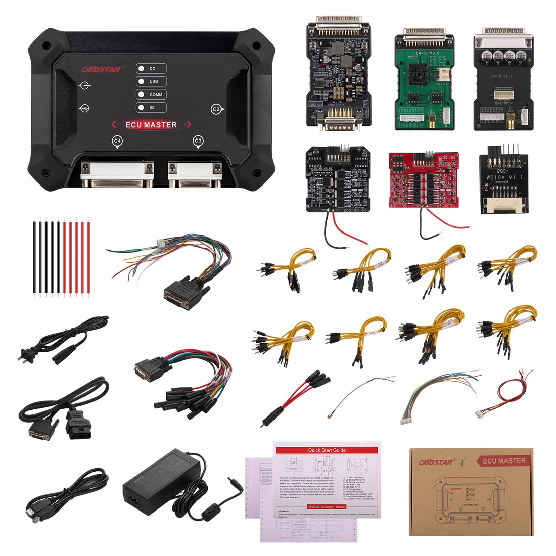 Configurazione completa OBDSTAR ECU MASTER: ABCD, supporto per autovetture/veicoli pesanti/motociclette, riparazione dopo collisione