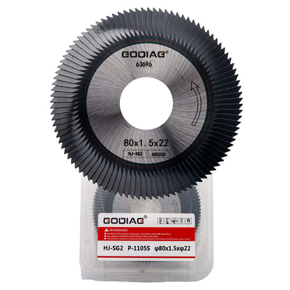 GODIAG HJ-SG2 Side Milling Cutter φ80x1.5xφ22 For SILCA DUO, OPERA III; OPERA IV; TARG 2000, TECH3; TECHNICA,PRIMA LASER MACHINE