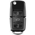 Xhorse XKB520EN 2nd Generation VW B5 Flip 3-Button Wire Remote Key with Wireless Programming Support, Universal Smart Key 5PCS/Pack
